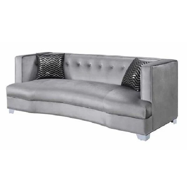 Silver Tuxedo - Tufted Back
