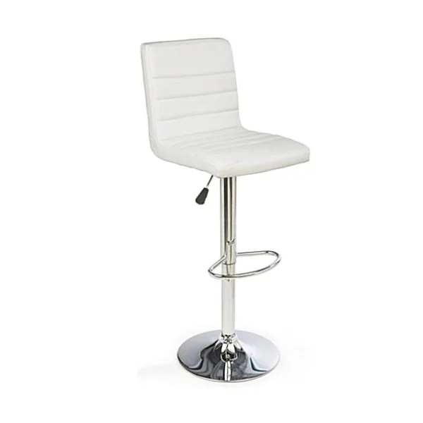 High Back White Bar Stool