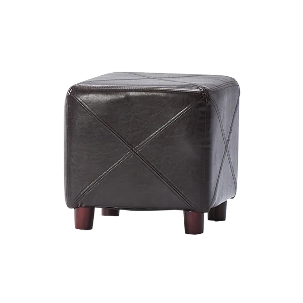 Brown Leather Ottoman