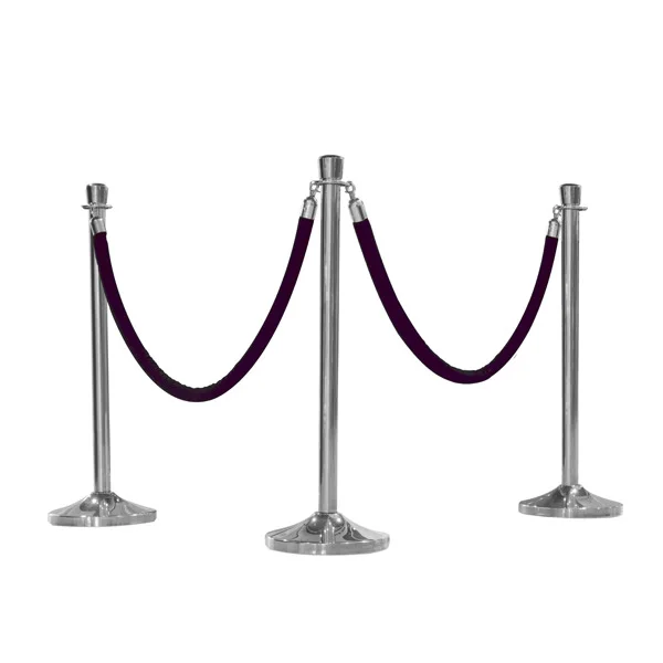Stanchion & Rope With Chrome Tips