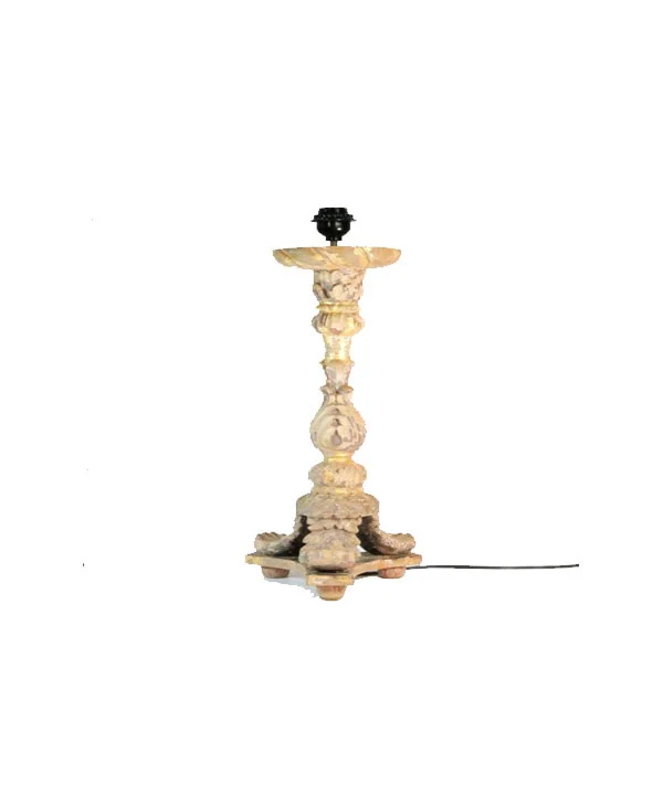 C Carved Wood Tripod Goldleaf