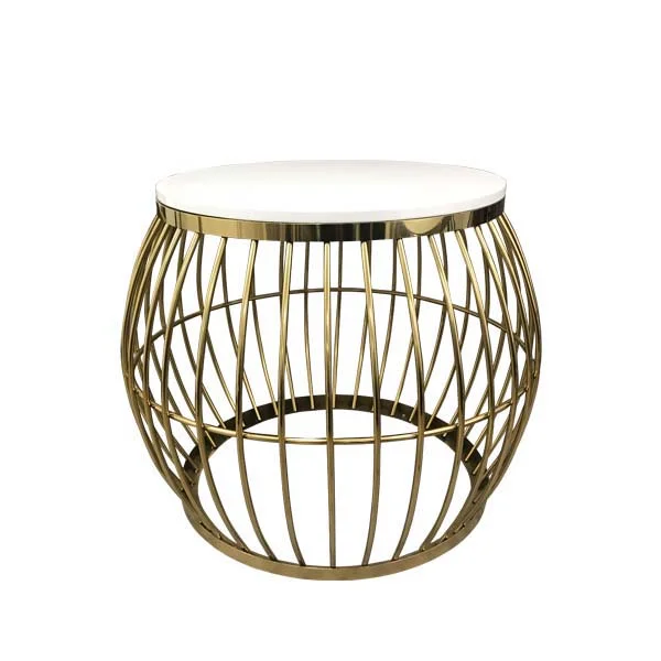 Caged Round Side Table