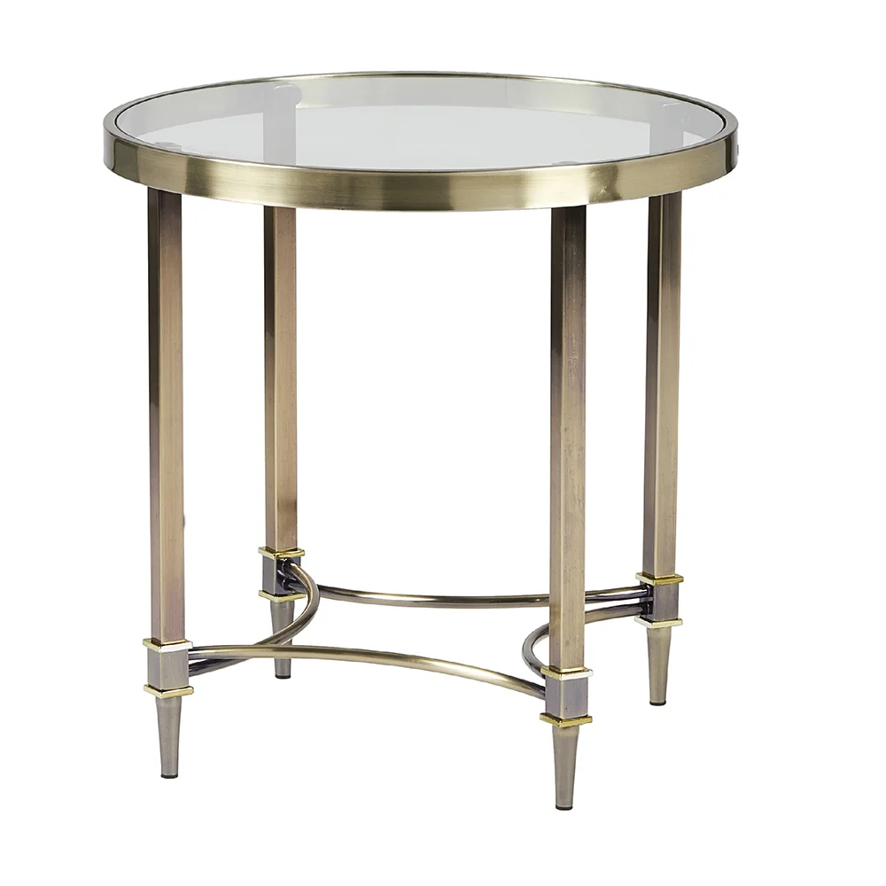 Oil Rubbed Brass End Table