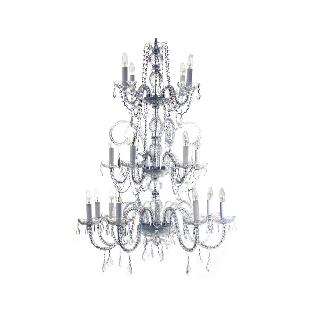 Chandelier - Crystal - 3 Tier - 17 Bulb