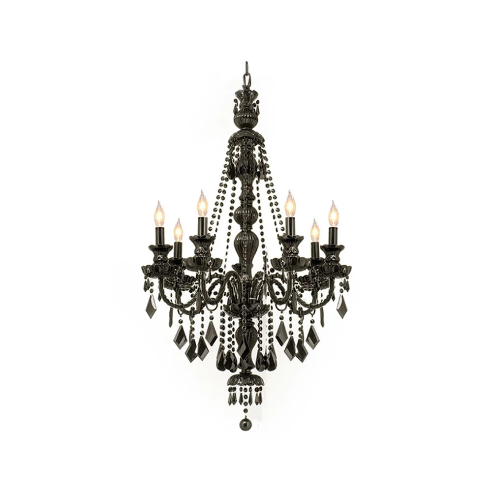 Chandelier - Black - 7 Bulb