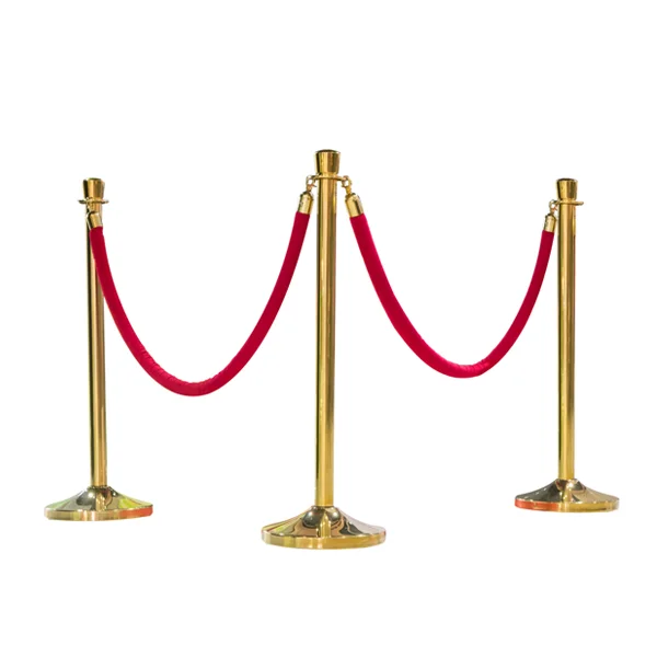 Stanchion & Rope With Gold Tips