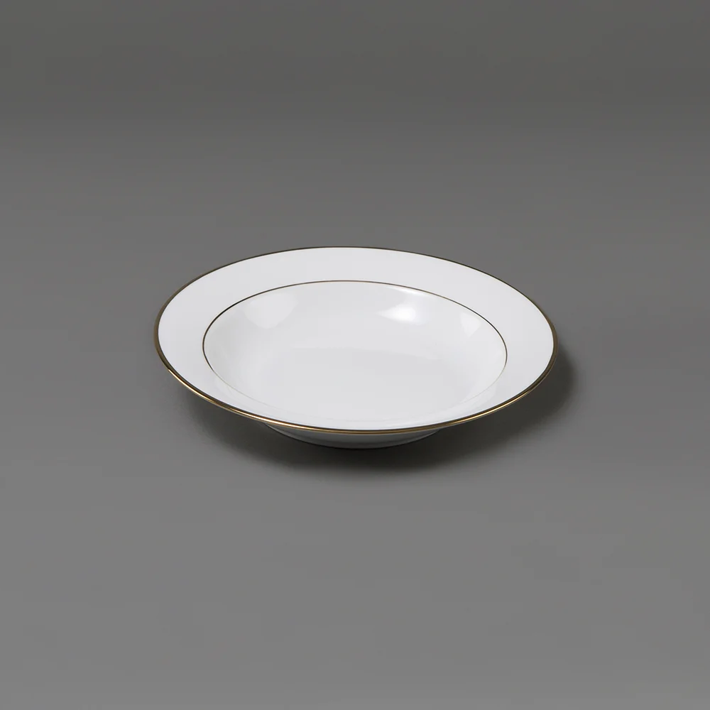Soup Bowl With Gold Band