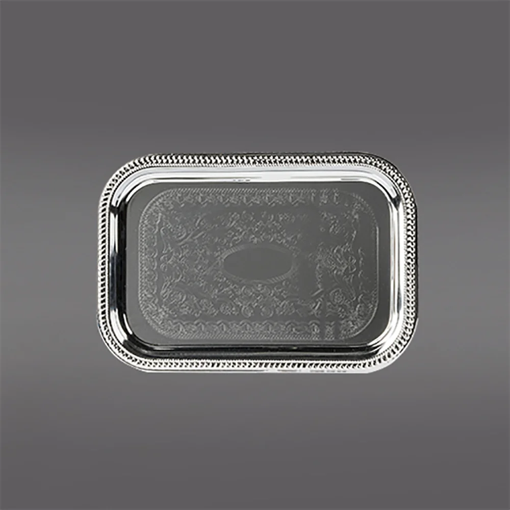 Serving Tray - Rectangle - 9 X 6 Silver
