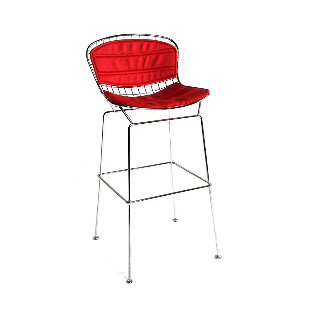 Marina Wire Mesh Bar Stool - Red